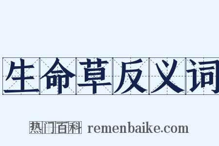 生命草反义词是什么意思的图片